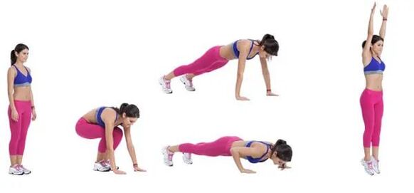 Exercices de burpees